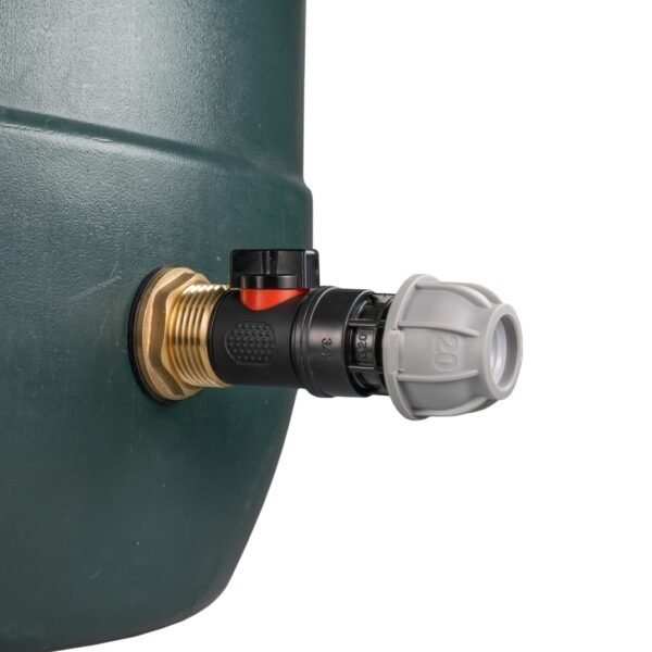 Water butt brass kit 1″ with in-line valve + 20mm mdpe and – rainwater harvesting kit uk water butt kits free shipping 7