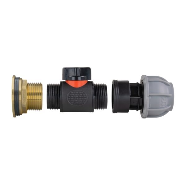 Water butt brass kit 1″ with in-line valve + 20mm mdpe and – rainwater harvesting kit uk water butt kits free shipping 15