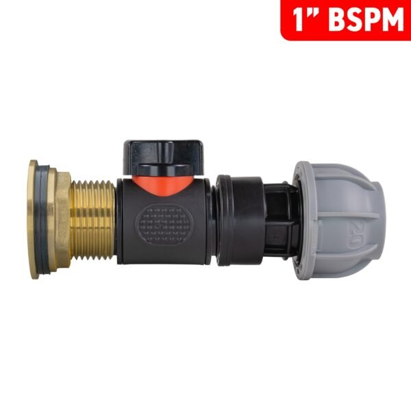 Water butt brass kit 1″ with in-line valve + 20mm mdpe and – rainwater harvesting kit uk water butt kits free shipping 17