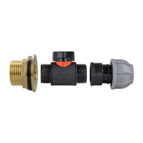 Water butt brass kit 1″ with in-line valve + 20mm mdpe and – rainwater harvesting kit uk water butt kits free shipping 21