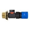 Water butt brass kit 1 inch with in-line valve + female quick connect, blue – rainwater harvesting kit uk with drill bit water butt kits free shipping 43