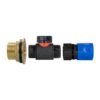 Water butt brass kit 1 inch with in-line valve + female quick connect, blue – rainwater harvesting kit uk with drill bit water butt kits free shipping 45