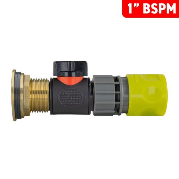 Water butt brass kit 1 inch with in-line valve + female quick – rainwater harvesting kit uk with lime connector brass wall flange kits free shipping 21
