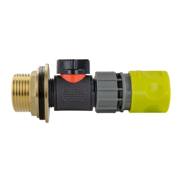 Water butt brass kit 1 inch with in-line valve + female quick – rainwater harvesting kit uk with lime connector brass wall flange kits free shipping 19
