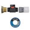 Water butt brass kit 1 inch with in-line valve and female quick connector in white – rainwater harvesting kit uk brass wall flange kits free shipping 41