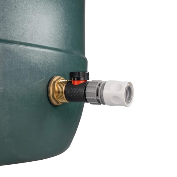 Water butt brass kit 1 inch with in-line valve and female quick connector in white – rainwater harvesting kit uk brass wall flange kits free shipping 9