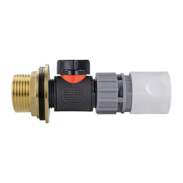 Water butt brass kit 1 inch with in-line valve and female quick connector in white – rainwater harvesting kit uk brass wall flange kits free shipping 17