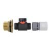 Water butt brass kit 1 inch with in-line valve and female quick connector in white – rainwater harvesting kit uk brass wall flange kits free shipping 39