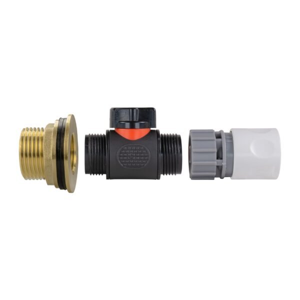 Water butt brass kit 1 inch with in-line valve + female quick – rainwater harvesting kit uk, white, with drill bit water butt kits free shipping 21