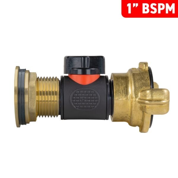 Water butt brass kit 1″ with in-line valve + geka – rainwater harvesting kit uk brass wall flange kits free shipping 19