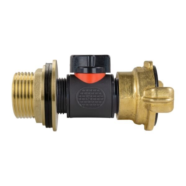Water butt brass kit 1″ with in-line valve + geka – rainwater harvesting kit uk brass wall flange kits free shipping 21