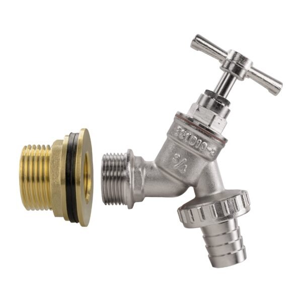 Water butt brass kit 1″ with nickel plated barbed tap – rainwater harvesting kit uk new arrivals free shipping 21