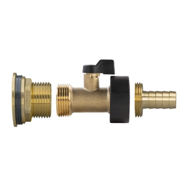 Water butt brass kit 1 inch with brass valve + 13mm barb and – rainwater harvesting kit uk water butt kits free shipping 15