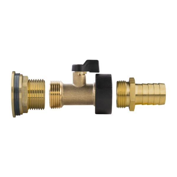 Water butt brass kit 1 inch with brass valve and 19mm barb – rainwater harvesting kit uk brass wall flange kits free shipping 13