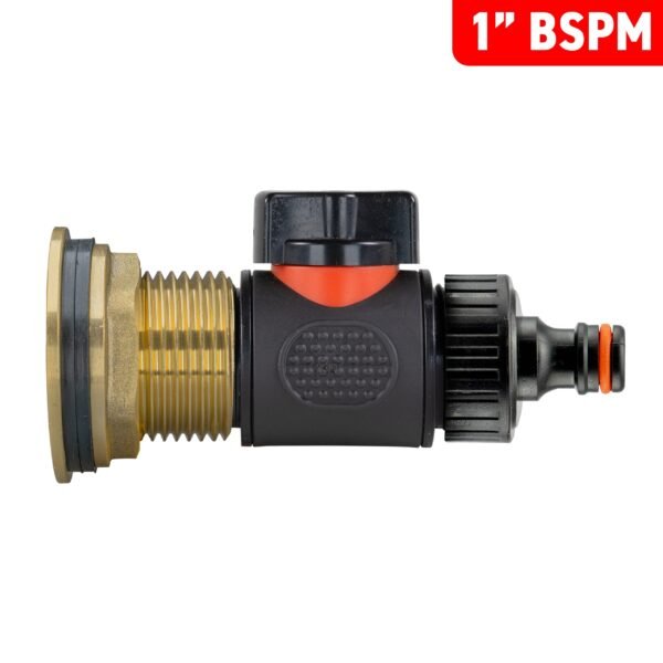 Water butt brass kit 1 inch with in-line valve + quick connect – rainwater harvesting kit uk brass wall flange kits free shipping 13