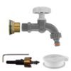 Water Butt Brass Kit 1″ with Grey Dial Tap and Drill Bit Brass Wall Flange Kits Free Shipping 29