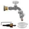 Water Butt Brass Kit 1" with Grey Dial Tap + Two-Way