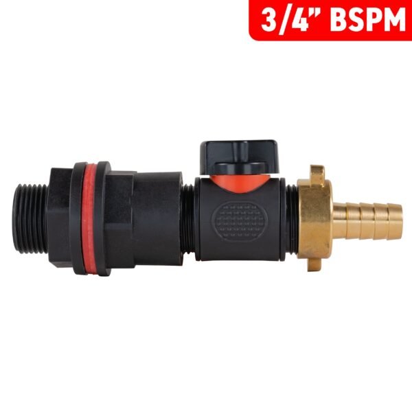Water butt kit 3/4″ with in-line valve + 13mm brass barb – rainwater harvesting kit uk water butt kits free shipping 11