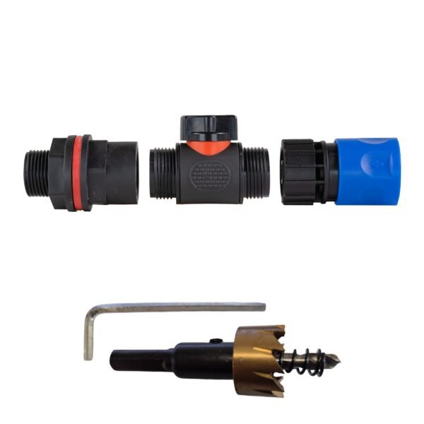 Water Butt Kit 3/4″ with In-Line Valve + Female Quick New Arrivals Free Shipping 5