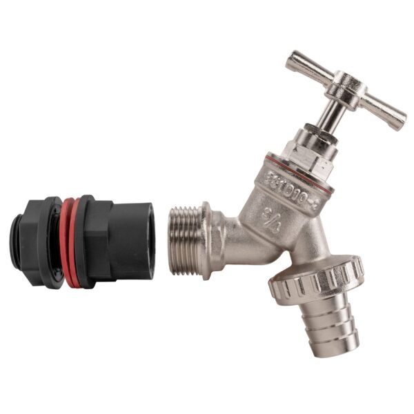 Water butt kit 3/4 inch with nickel plated barbed tap and drill – rainwater harvesting kit uk water butt kits free shipping 9