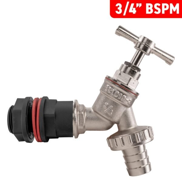 Water butt kit 3/4 inch with nickel plated barbed tap and drill – rainwater harvesting kit uk water butt kits free shipping 13