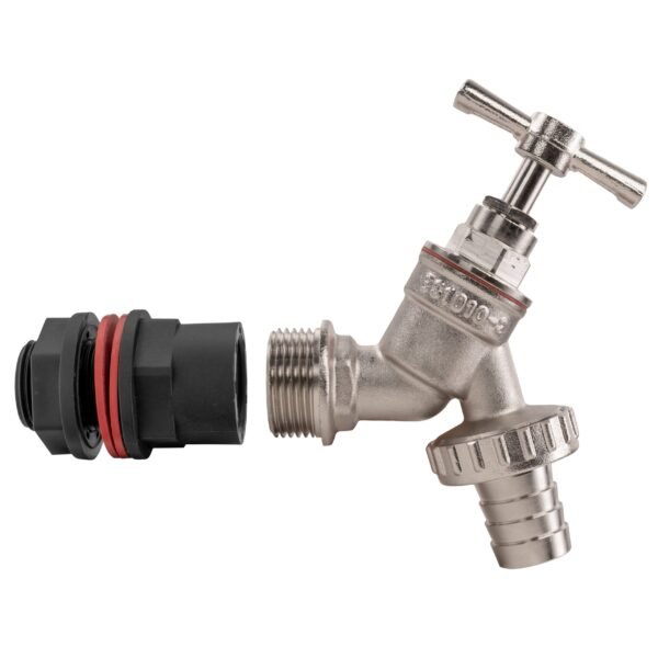 Water butt kit 3/4 inch with nickel plated barbed tap and drill – rainwater harvesting kit uk water butt kits free shipping 19