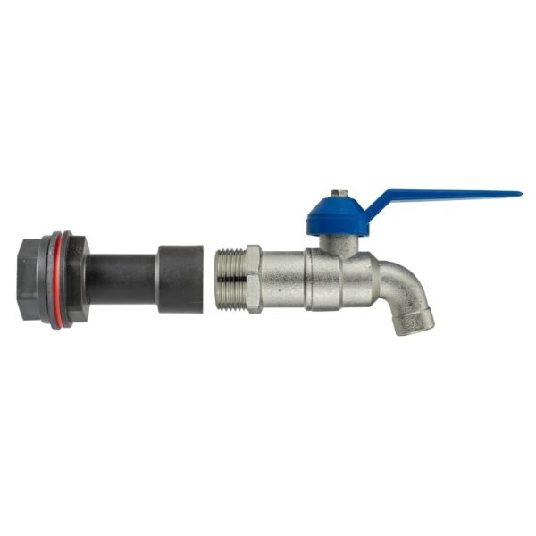 Water Butt Extension Kit 1/2" with Simple Lever Tap and