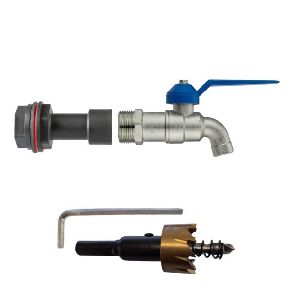 Water Butt Extension Kit 1/2" with Simple Lever Tap and