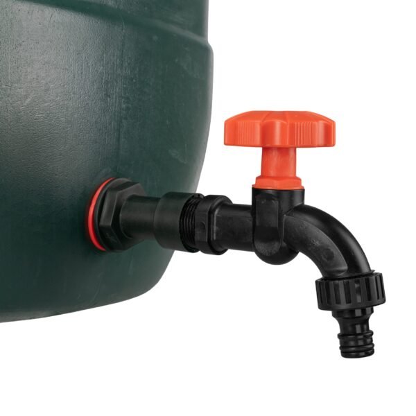 Water Butt Extension Kit 1/2" with Black Dial Tap and Drill