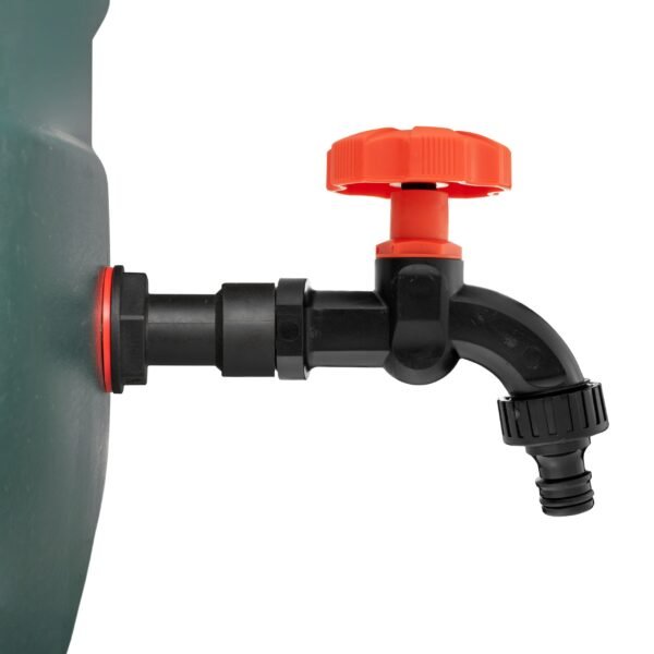 Water Butt Extension Kit 1/2" with Black Dial Tap and Drill
