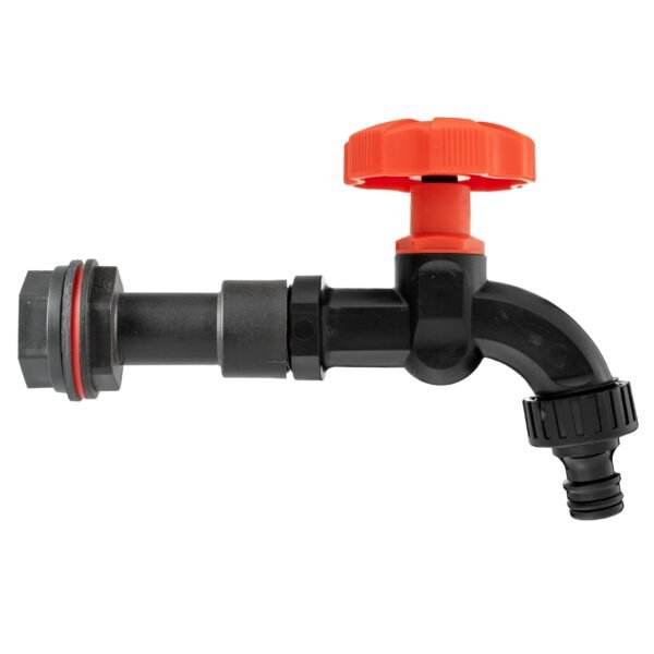 Water Butt Extension Kit 1/2" with Black Dial Tap and Drill