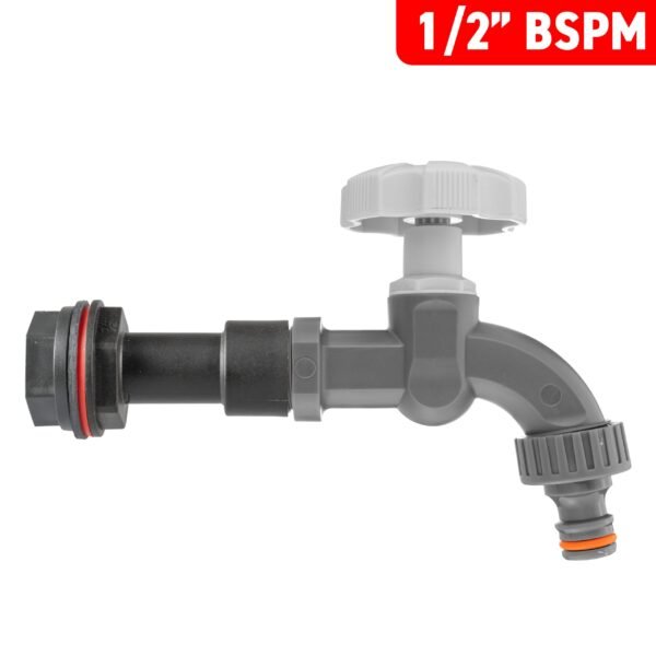 Water Butt Extension Kit 1/2″ with Grey Dial Tap New Arrivals Free Shipping 15