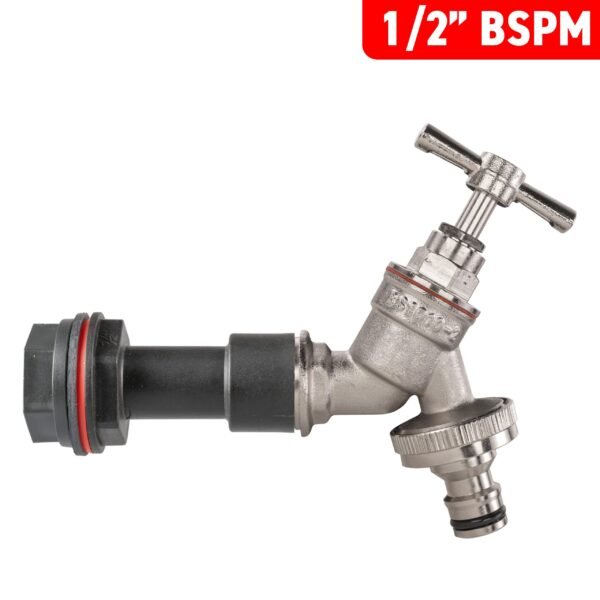 Water Butt Extension Kit 1/2" with Nickel Plated Quick