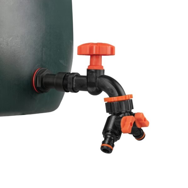Water butt extension kit 1/2 inch with black dial tap + two-way – rainwater harvesting kit uk water butt kits free shipping 7