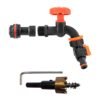Water Butt Extension Kit 1/2" with Black Dial Tap + Two-Way