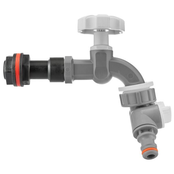 Water Butt Extension Kit 1/2″ with Grey Dial Tap + Two-Way Water Butt Kits Free Shipping 15