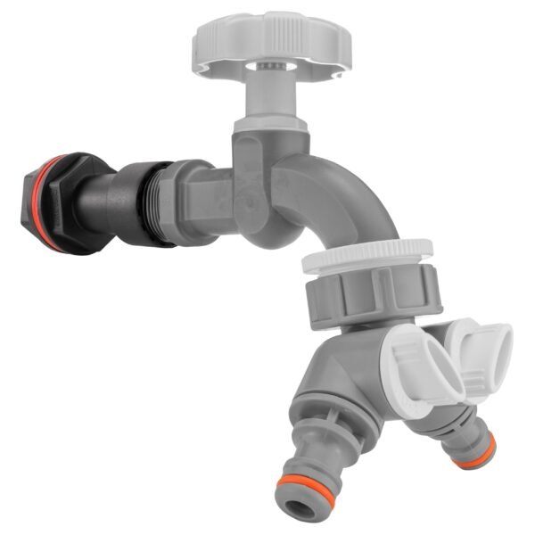 Water Butt Extension Kit 1/2″ with Grey Dial Tap + Two-Way Water Butt Kits Free Shipping 21