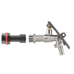 Water Butt Extension Kit 1/2" with Lever Tap Hose Barb and