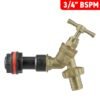 Water Butt Extension Kit 3/4" with Brass Barbed Tap and