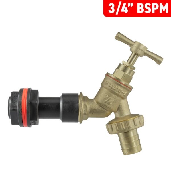 Water Butt Extension Kit 3/4" with Brass Barbed Tap and