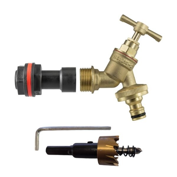 Water Butt Extension Kit 3/4" with Brass Quick Connect Tap