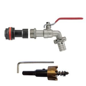 Water Butt Extension Kit 3/4" with Barbed Lever Tap and