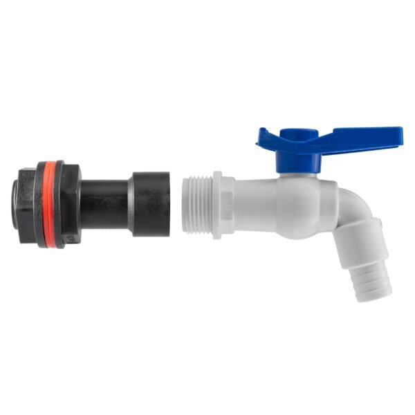 Water butt extension kit 3/4 inch with white pvc tap and drill – rainwater harvesting kit uk water butt kits free shipping 9