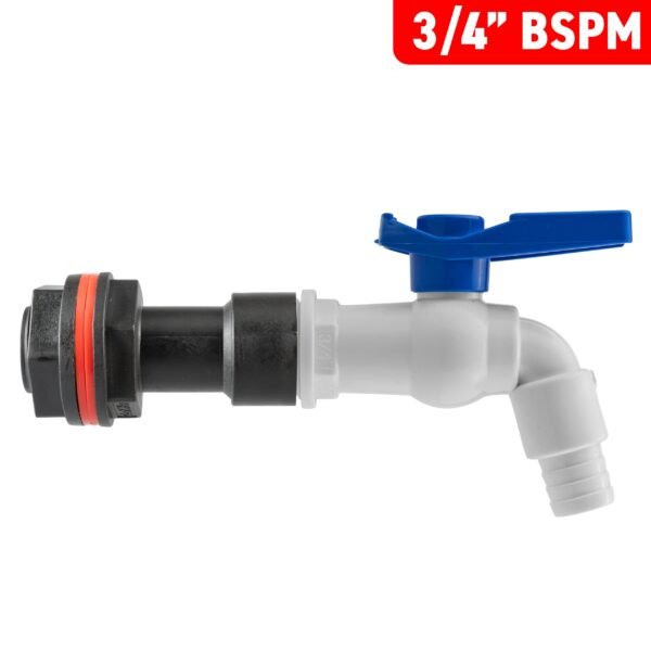 Water butt extension kit 3/4 inch with white pvc tap and drill – rainwater harvesting kit uk water butt kits free shipping 11