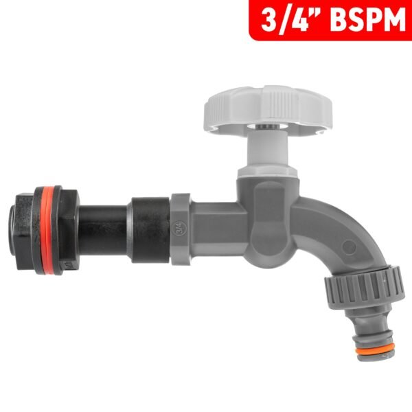 Water Butt Extension Kit 3/4″ with Grey Dial Tap and Drill Water Butt Kits Free Shipping 17