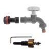 Water Butt Extension Kit 3/4″ with Grey Dial Tap and Drill Water Butt Kits Free Shipping 21