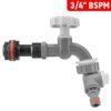 Water butt extension kit 3/4″ with grey dial tap + two-way – rainwater harvesting kit uk new arrivals free shipping 35