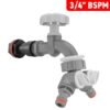 Water butt extension kit 3/4″ with grey dial tap + two-way – rainwater harvesting kit uk new arrivals free shipping 39