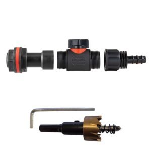 Water Butt Extension Kit 3/4" with In-Line Valve + 16mm Barb