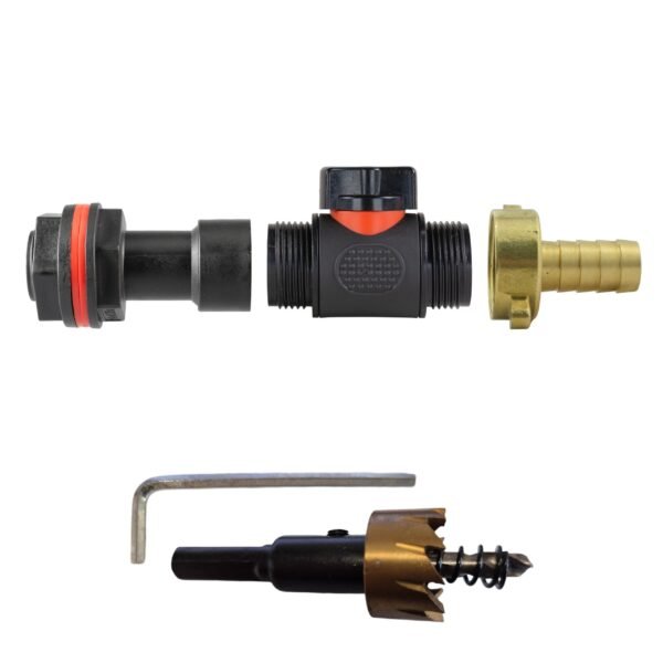 Water Butt Extension Kit 3/4″ with In-Line Valve + Brass Water Butt Kits Free Shipping 5